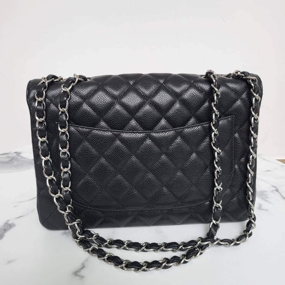Authentic Chanel Classic Jumbo Caviar - Picture 3 of 16
